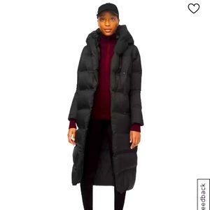 LULULEMON Cloudscape Waterproof Wrap Long Black Coat Size 4